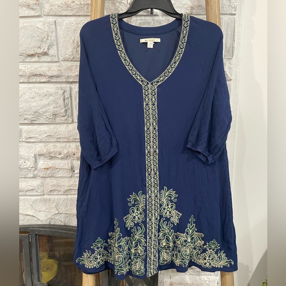 Miami Lined Embroidered Dress S